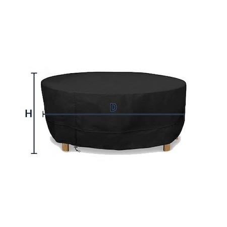 Eevelle Meridian Round Table/Firepit Cover, Burgundy, 54 in L x 54 in W x 25.5 in H MDTRDXM-BRG